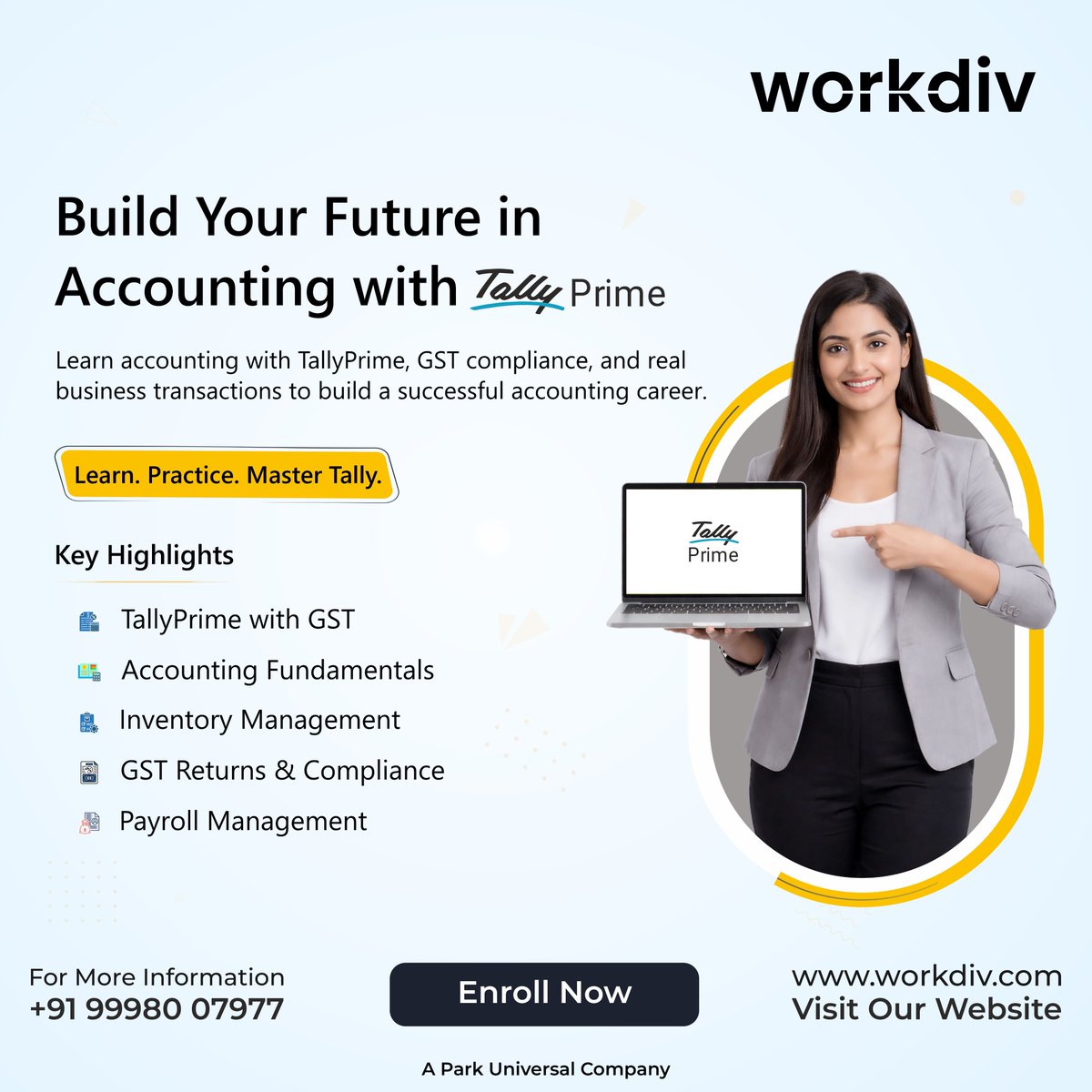 workdiv's tweet photo. Master the backbone of Indian business accounting! 💼

Join our TallyPrime course and cover:
🔹 GST Compliance
🔹 Inventory Management
🔹 Payroll
🔹 Real-world scenarios

Build your future in accounting today.

#TallyPrime #Accounting #Jobs2024 #Workdiv https://t.co/NmaIxfCaq9