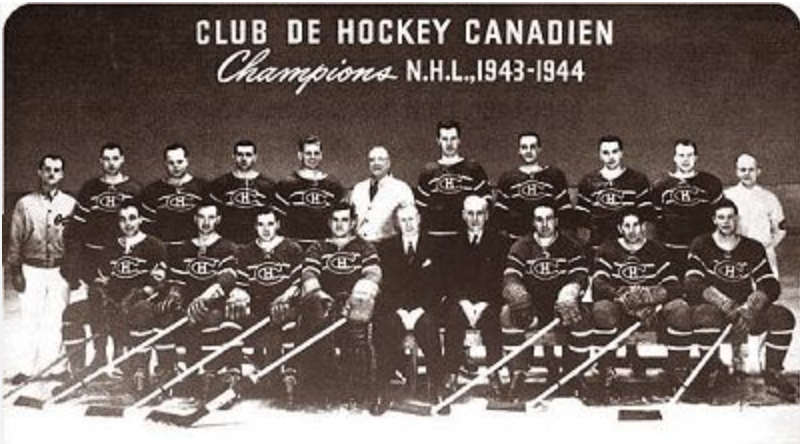 THIS DATE IN #HABS HISTORY 
March 18, 1944: The Canadiens beat the N.Y. Rangers 11-2 at the Forum to become the first NHL team to finish a season undefeated at home, going 22-0-3. The Canadiens would go on to win the Stanley Cup for first time since 1931.