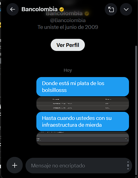 DarthKarion's tweet photo. @cherry199823 @Bancolombia Parece ser que nadie porque ni se dignan en responder https://t.co/5txkWB3rdm
