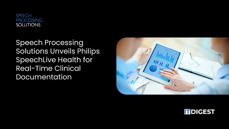 ITDigestmag's tweet image. #SpeechProcessingSolutions Unveils Philips SpeechLive Health for Real-Time Clinical Documentation

Read More: itdigest.com/healthtech/hea…

#clinicaldocumentation #HealthcareAnalytics #HealthTech #ITDigest #LargeLanguageModel  #PhilipsSpeechLiveHealth #SpeechProcessingSolutions