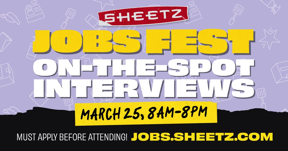 TrystaAlfano's tweet photo. Why join us at Jobs Fest? Sheetz has the awesome benefits, amazing coworkers, and limitless career growth opportunities you need to succeed 🤘 Apply at https://t.co/5Pmr3wP8j6 before attending! https://t.co/0WdBHk3ou9