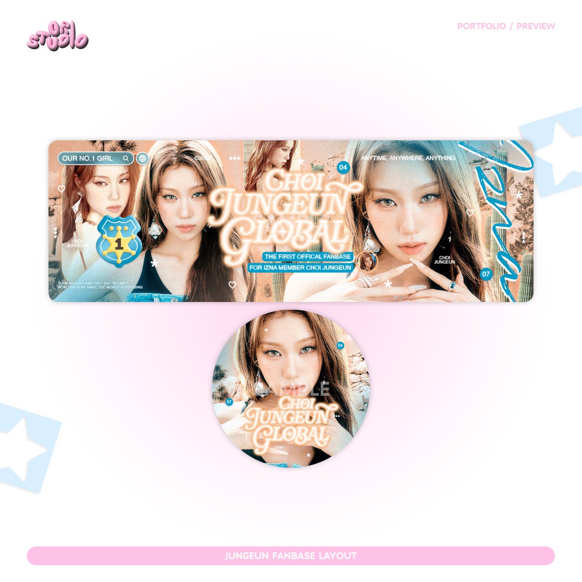 [PORTFOLIO]
╰  Fanbase Layout Ava &amp; Header for Jungeun Izna

DM for Commission!

#디자인 #디자인커미션 #공지디자인 #공지커미션 #designcommission #kpopcommission #jasadesign #jasadesain #zonauang #ori_studio