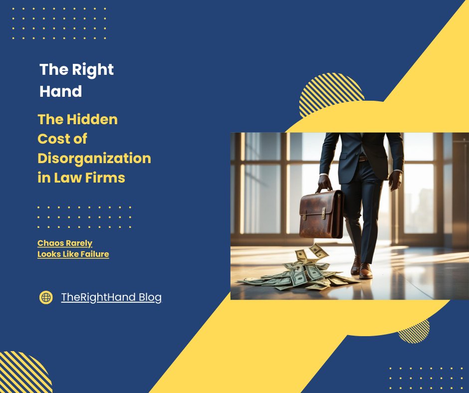 MarshGrahamLLC's tweet photo. Disorganization in a law firm rarely appears dramatic.

From the outside, everything looks successful.

Inside, however, the cost accumulates quietly.
Read:
https://t.co/cKIuHESc9E
#SmallLawFirms #LawFirmOperations #LawFirmGrowth #LegalBusiness #NotAlone #ReubenAlan https://t.co/o1AQJIq1Os