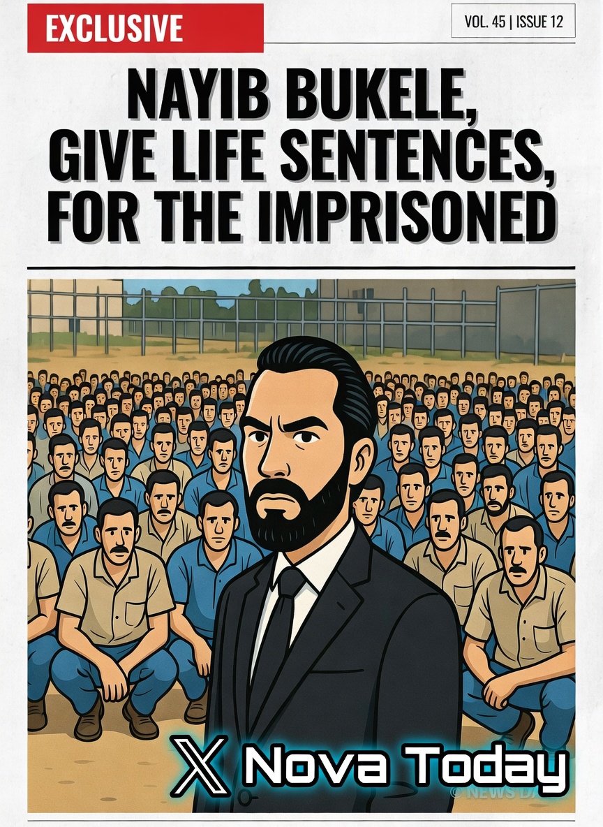XNovaToday's tweet photo. El Salvador's Congress just approved a constitutional reform pushed by President Nayib Bukele, allowing life sentences for murderers, rapists, & terrorists—ending the 60-year cap.This comes as >1% of the population (91K+ detained) remains imprisoned under the 4-year gang crackdown state of emergency.Bukele on X: “We will see who supports this reform and who dares to defend the idea that the Constitution should continue prohibiting murderers and rapists from remaining in prison."Gang members "will never return" to the streets, per officials.Critics slam it as another step eroding democracy amid arbitrary detentions & human rights concerns.#ElSalvador #Bukele #GangCrackdown