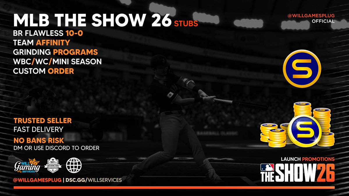 MLB The SHOW26 Stubs & BR Flawless |MUT &CUT Coins tweet media