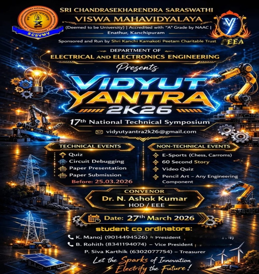 Sri ChandrasekharendraSaraswathiViswaMahavidyalaya tweet media