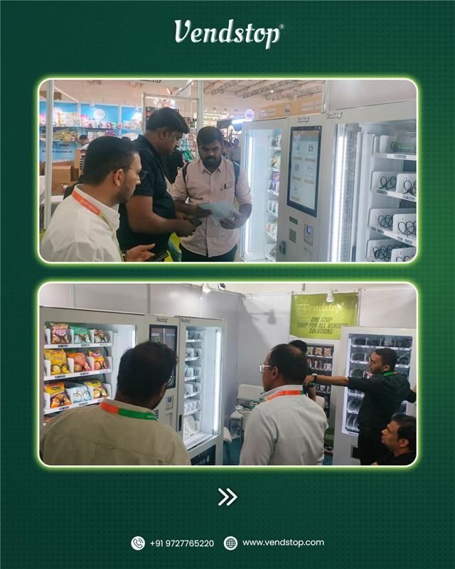 vendstop's tweet photo. At Aahar 2026, many visitors stopped by our booth to discuss how vending machines operate in real business environments.

#vendstop #vendingmachinebusiness #aaharexpo #aahar2026 https://t.co/XBb1A5YcRH