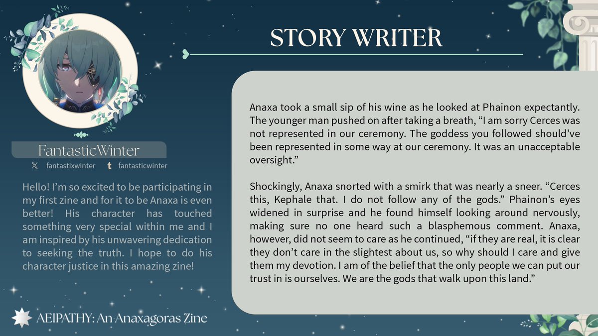 AEIPATHY — An Anaxagoras Zine | CREATION tweet media