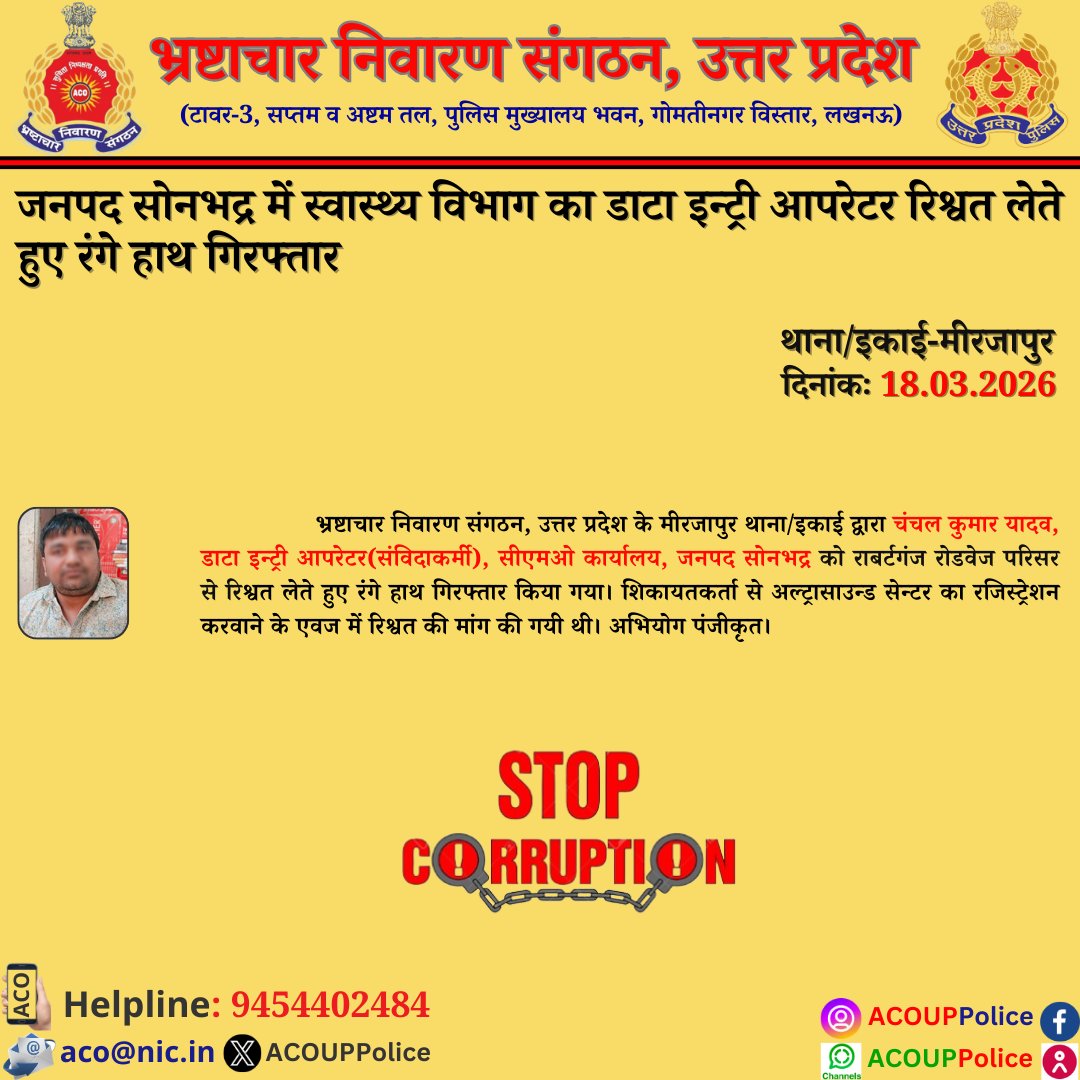 Anti Corruption Organisation, UP. tweet media