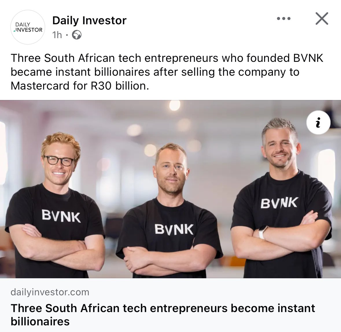 Exiting and becoming billionaires from a tech startup that’s 5 years old is genuinely insane. 

Generational W.