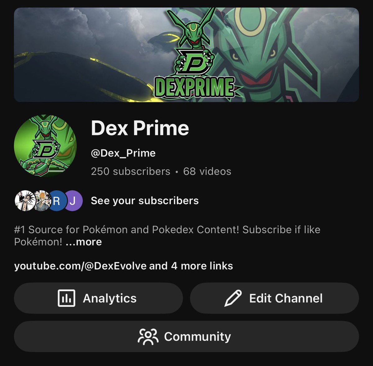 dex_prime's tweet photo. We have halfway to our next milestone goal of 500 subscribers on YouTube! Thank you all for the support! Share the channel a we attempt to reach 500 subs hopefully soon! https://t.co/YdQZpDrzxk