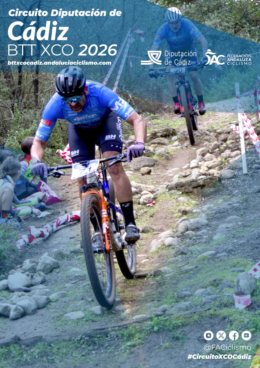 FACiclismo's tweet photo. 📰#LaBarcaDeLaFlorida acogerá la tercera cita del #CircuitoXCOCadiz

👉El IX Rally MTB Cumbres Altas–Memorial Juan Medina reunirá el 29 de marzo a todas las categorías sobre el técnico circuito del Parque La Suara. ¡No te pierdas esta cita!

ℹ Previa +✍️inscripciones👇
https://t.co/aYSatCVwF4