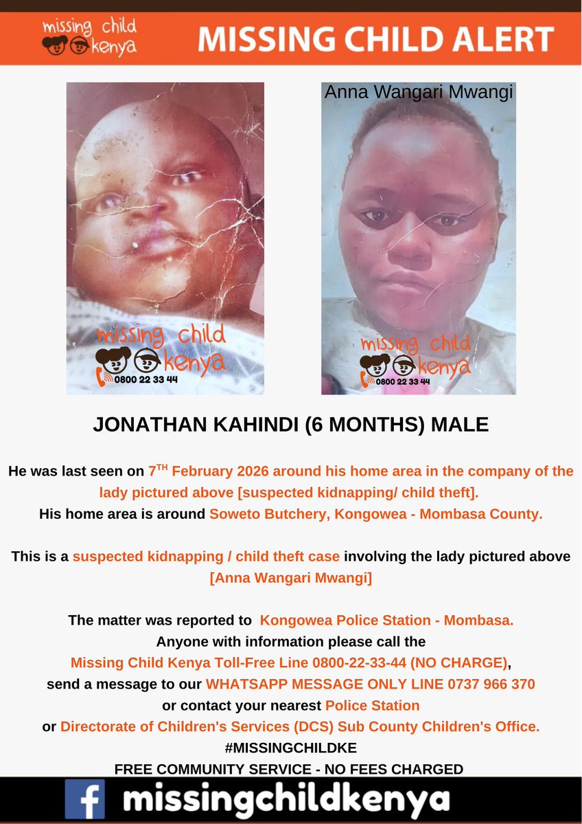 Missing Child Kenya Foundation tweet media