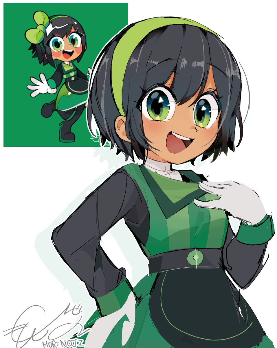 自分のキャラをアニメ調で描いてみた