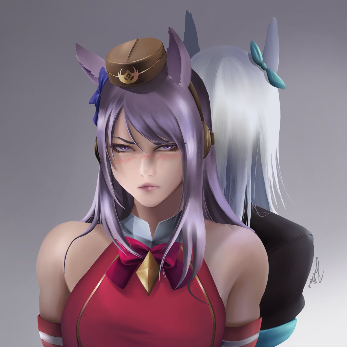 ItsTafkat's tweet photo. First of the Costume Swap series is here~
Mejiro McQueen in Gold Ship’s outfit… and she is NOT happy about it 😭

Gold Ship’s version drops tomorrow 👀
#UmaMusume #MejiroMcQueen #CostumeSwap #ウマ娘 https://t.co/RSo5oMkX0b