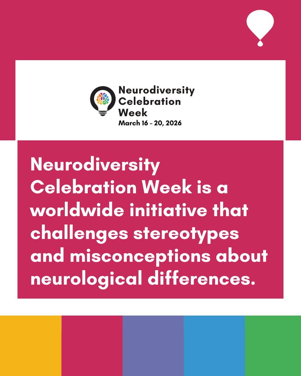 #NeurodiversityCelebrationWeek is a worldwide initiative that challenges stereotypes and misconceptions about neurological differences. <a href="/NCWeek/">Neurodiversity Celebration Week</a>