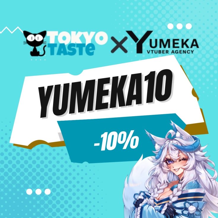 VtuberYumeka's tweet photo. ✨ Yumeka × TokyoTaste ✨
Egy világ, ahol a VTuber kultúra találkozik az ázsiai ízekkel.

🍜 Válogatott snackek
🥤 Különleges italok
🍡 Egyedi élmény — közvetlenül a TokyoTaste-től
Kuponkód: YUMEKA10
🔗 Fedezd fel itt:
https://t.co/RLDKURGkbR
#huvtuber #vtuber @SyIendra https://t.co/HwM863pIdn