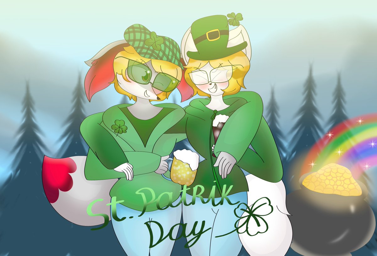 Rids_the_phox's tweet photo. St. patrik day 🍀🌈 (My old OC white car)
Happy late St. Patrick's Day. Of course I screwed up and which I warned I did all this well I hope you liked it thx you for attention ^^
#fennekin #pokemon #saintspatricksday #saintpatricks #Digitalart #fanarts https://t.co/W7AWxARY0p