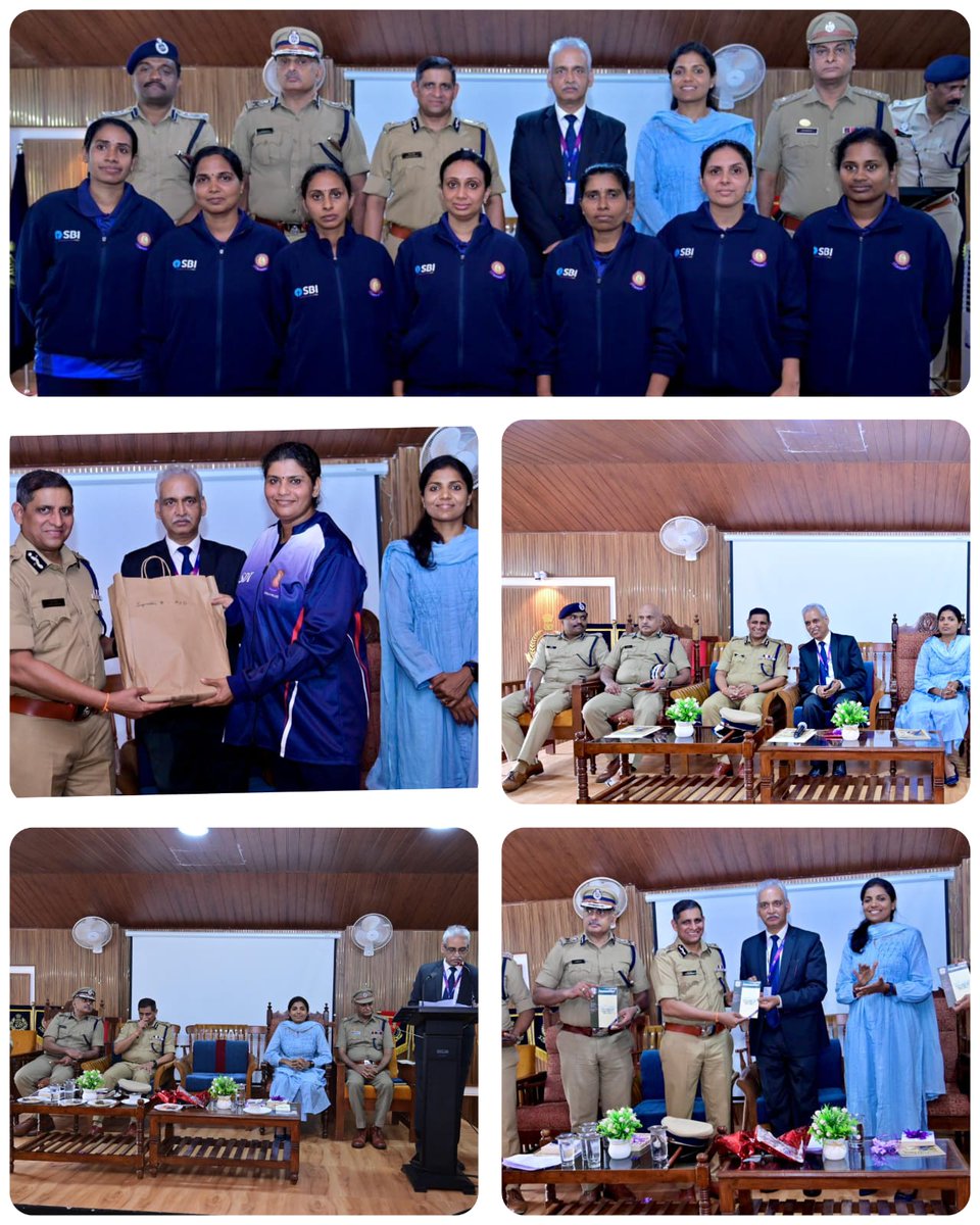 CGMSBITri's tweet photo. As part of Bank's CSR initiatives, SBI Thiruvananthapuram Circle partnered with @TheKeralaPolice under #JanamaithriSurakshaProject to support Women’s Self Defence training.

@TheOfficialSBI provided training kits for 200 cadets and 4000 handbooks on self-defence, empowering women police officers to train ~ 20 lakhs women & children across the State. The event was inaugurated by DGP & SPC Shri. Ravada Azad Chandrashekhar and presided over by ADGP Shri. S Sreejith.

Reaffirming our commitment to women’s safety & social impact.
#SBI #WomenEmpowerment #SelfDefence #Kerala
#TheBankerToEveryIndian
@Janamaithri