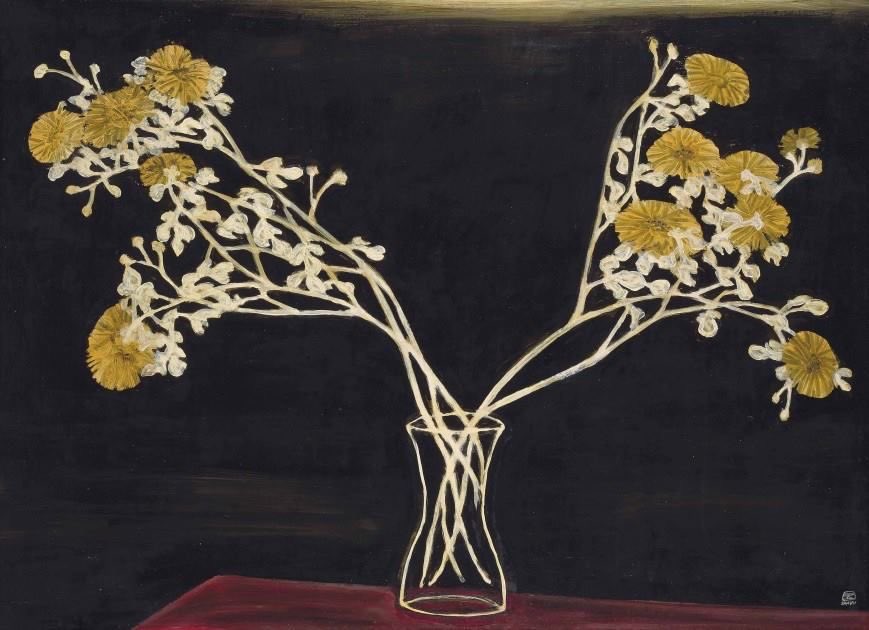 snowgalleon's tweet photo. « Chrysanthemus in a glass vase » , Sanyu (1950) https://t.co/tyQs2hjZIy
