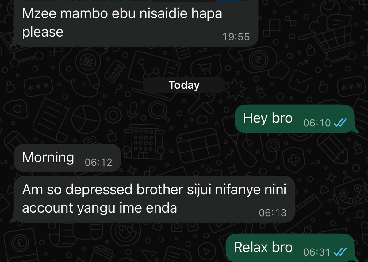 One of the hardest thing in business is to lose your business account, kindly support <a href="/victoro5709575/">VictorCurtainsKE.</a> . He is one of greatest students l have mentored in business, huwa anajituma.