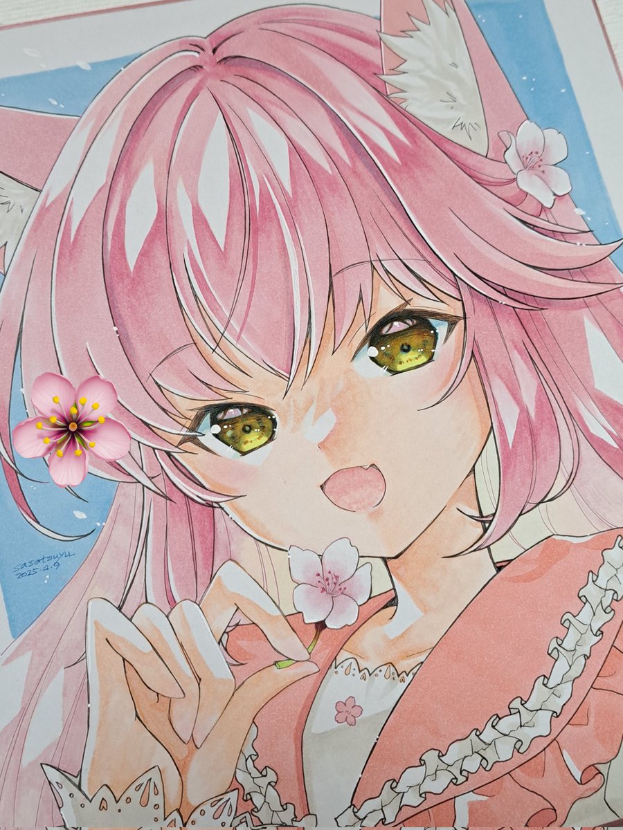 「#私の桜を見てくれ」|ささつゆ🦊5/5【COMITIA144】H28b📚5/6【A40】参加のイラスト
