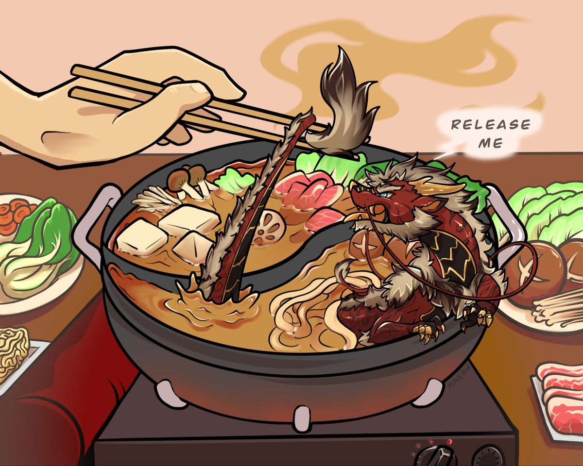 RedTheChaosWulf's tweet photo. My soup
My noodle
My dergslop 

🎨@kaeru_ro https://t.co/SifoeLxndZ