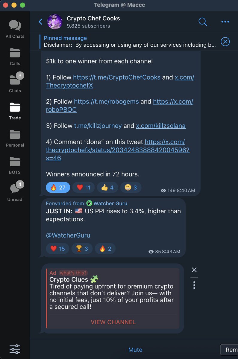 maccc94's tweet photo. @TheCryptoChefX @killzzsolana @roboPBOC Done!   

Man, have been sidelined all year but watching @TheCryptoChefX make banger calls has been very fun to watch! Hope to get back into it regardless of a win. Keep it up brother!

@SolFunk94 check em out! https://t.co/JG21seracw