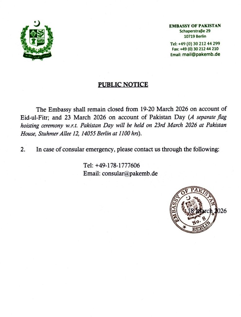 Pakistan Embassy Germany tweet media