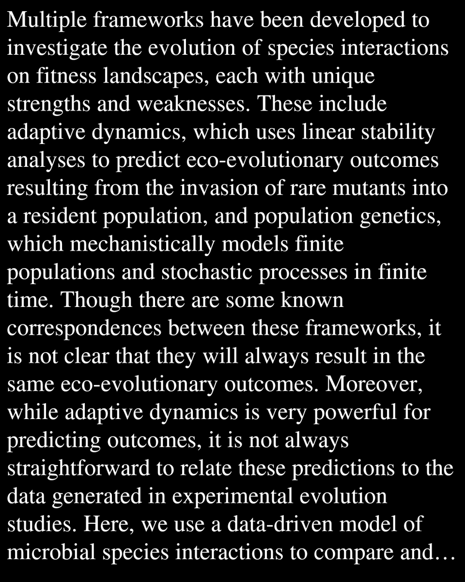 Evolutionary Biology tweet media