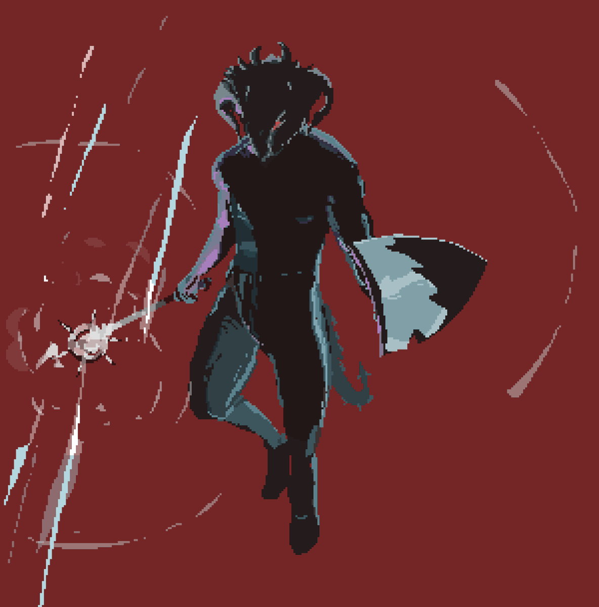 tozatsa's tweet photo. art of my dragonborn from bg3, i wanna do the rest of my friends at some point #bg3art #pixelart https://t.co/U9wwpr7ABA