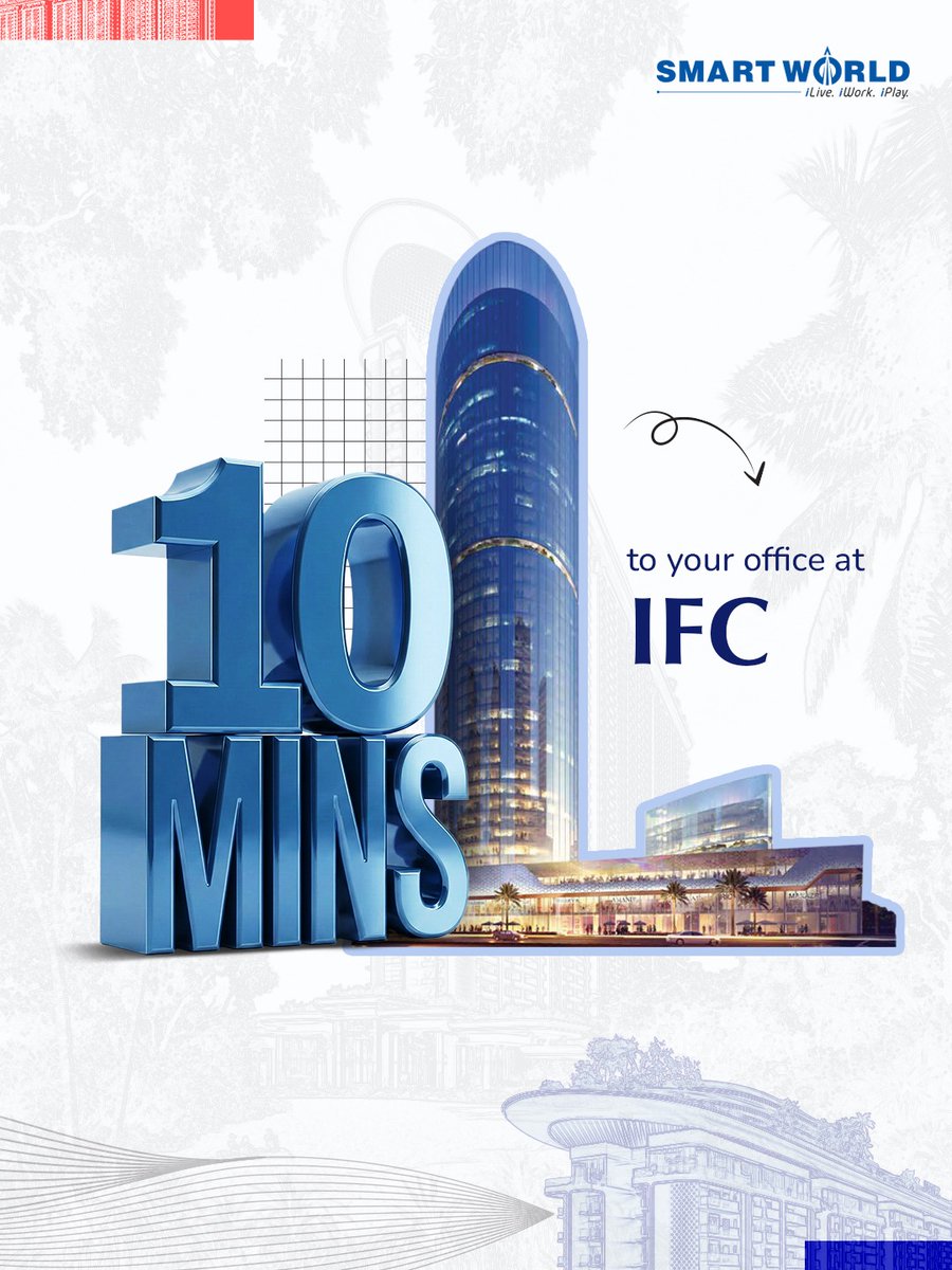 SMARTWORLDDEV's tweet image. You're 30 minutes away from EVERYWHERE that matters. 

Swipe to see how Smartworld Sky Arc puts Gurugram's biggest destinations right at your doorstep.

#SmartworldSkyArc #ConnectedLiving