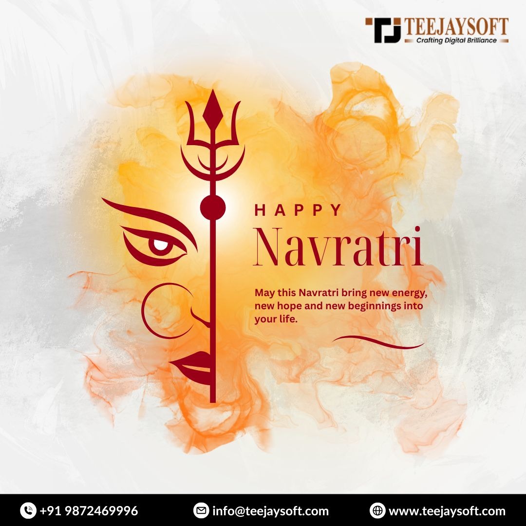 Teejaysoft's tweet photo. Happy Navratri! 🙏🌺

#HappyNavratri #navratri2026 #maadurga #festivevibes #DivineBlessings #positiveenergy #NewBeginnings #celebratenavratri #JoyAndHappiness #navratrivibes #devimaablessings #positivity #Branding #WebDevelopment #Teejaysoft #DigitalTransformation #WebDesign https://t.co/nqYaYRBUj1
