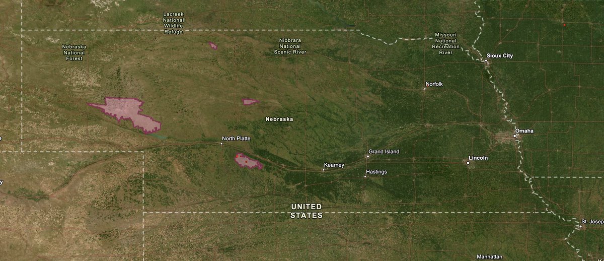 FarmPolicy's tweet image. 1/ Ag weather highlights from the @usda_oce, March 18:

On the #Plains, #warmth has replaced previously cool conditions. #Wildfire activity remains a threat in #Nebraska, where last week’s fires already burned well over 700,000 acres of cured vegetation.

bit.ly/3Rn0a2F