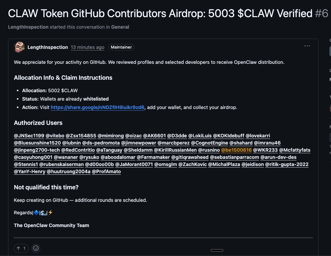 I was mentioned in this OpenClaw discussion:

github.com/LengthInspecti…

Is this actually genuine or something to be cautious about?

<a href="/openclaw/">OpenClaw🦞</a> would appreciate your input.
