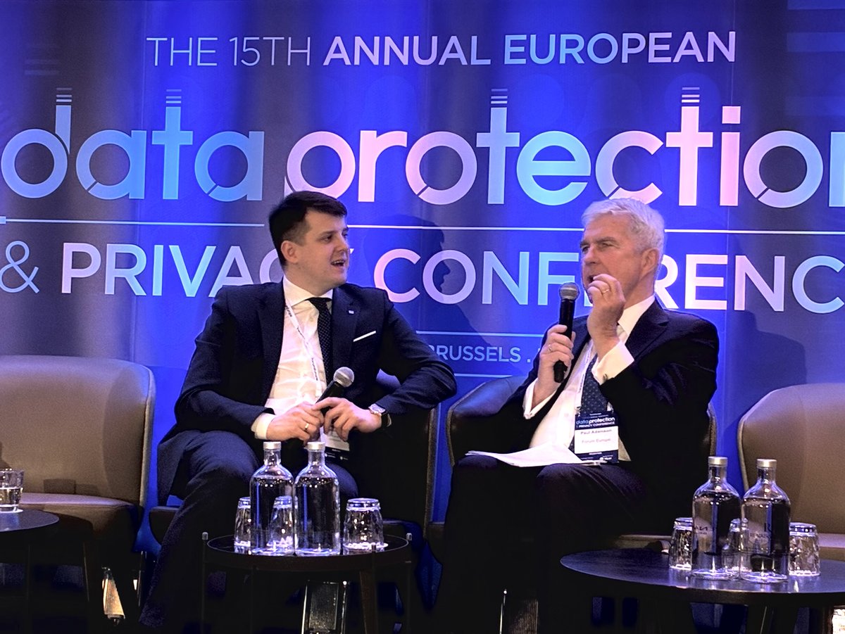 LithuaniaMJ's tweet photo. Vice Minister of Justice Martynas Dobrovolskis, speaking at the European Data Protection &amp; Privacy Conference, @ForumEurope highlighted the importance of the digital “Omnibus” the @EU_Commission upcoming Digital Single Package aimed at simplifying EU digital regulations. https://t.co/UV5ZfnYwI8