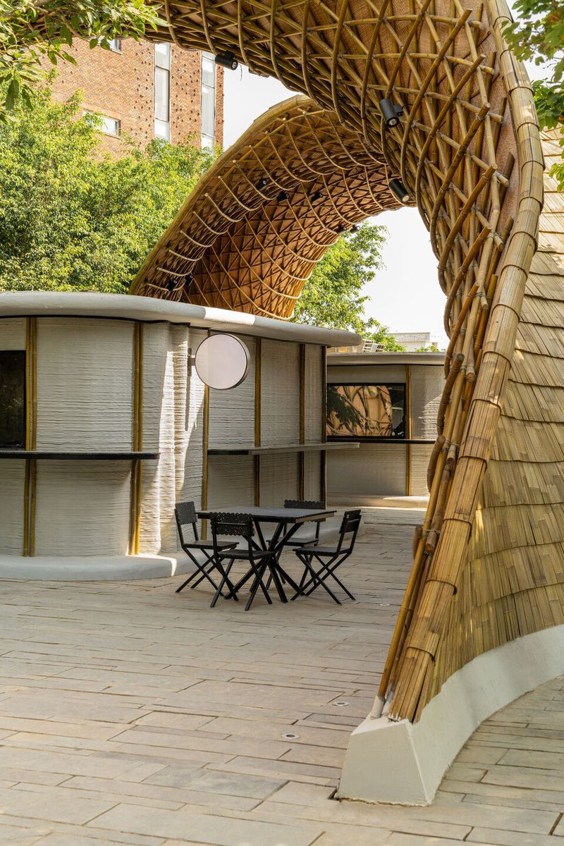 Archello's tweet photo. The Hungry Caterpillar food street by Lyth Design combines digital fabrication and renewable materials to create a low-impact public space.
https://t.co/l814tYUElo
#BambooStructure #3DPrintedArchitecture #RecycledMaterials https://t.co/1X5uHbDCIJ