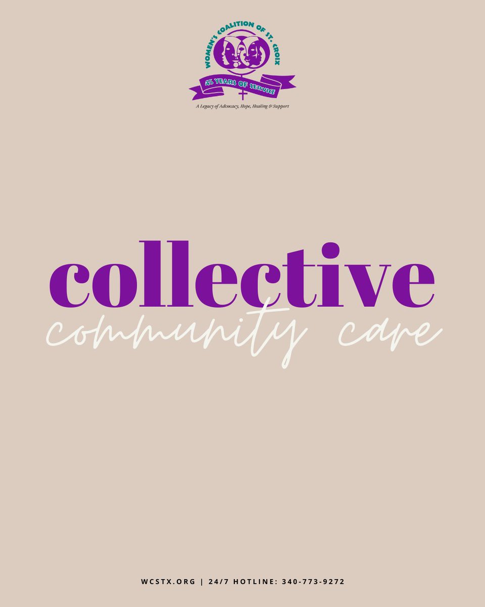 WCSTX's tweet photo. When one person is harmed, the whole community feels it. Collective care strengthens safety nets and saves lives.
#collectivecare #communityhealing #usvi #wcstx #womenscoalitionofstx #wcsc https://t.co/t0BjGdFBVz