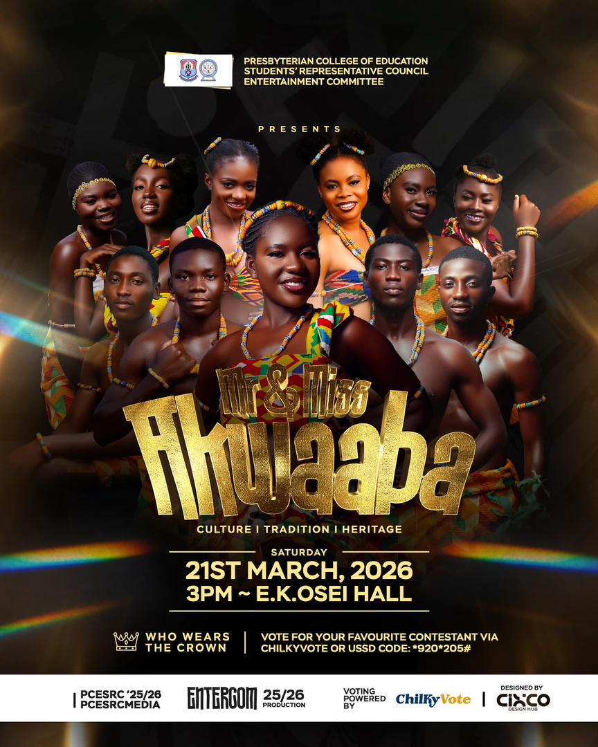 PCESRC's tweet photo. 📢 📢 📢 📢ATTENTION GENERAL PUBLIC

The wait is over! We are thrilled to unveil the official final flyer for Mr. &amp; Miss Akwaaba 2026. With the visuals now public, the stage is officially set for an unforgettable night.
​Mark Your Calendars https://t.co/aJhjIfB25p