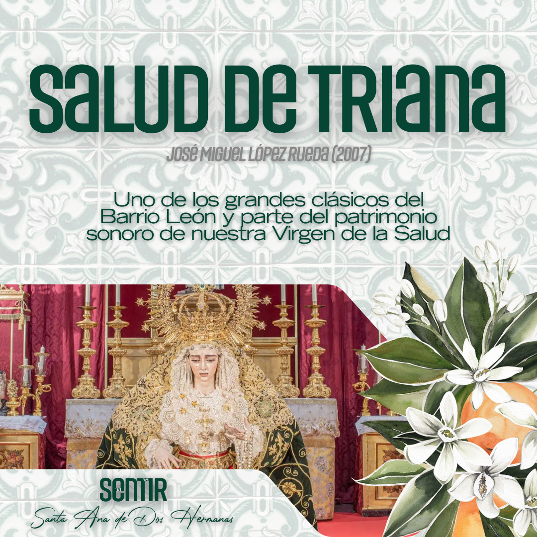 BMSantaAna's tweet image. 💽 En #Sentir no podían faltar algunas marchas que llevan años acompañándonos y que forman parte de nuestro repertorio más reconocible.

💚 Salud de Triana (José Miguel López Rueda)
💚 Costaleros de la Virgen del Amparo (José Ramón Lozano)

Marchas que siguen formando parte de