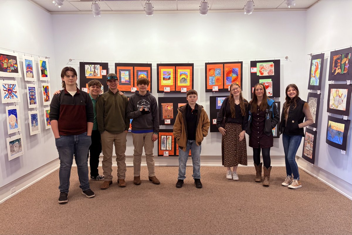 Students from the Heritage High Homeschool Co-Op toured our galleries yesterday as part of their Art Appreciation curriculum.  Thank you to their teacher, Paige Gilbert, for arranging the tour, and planning this field trip to Piedmont Arts!