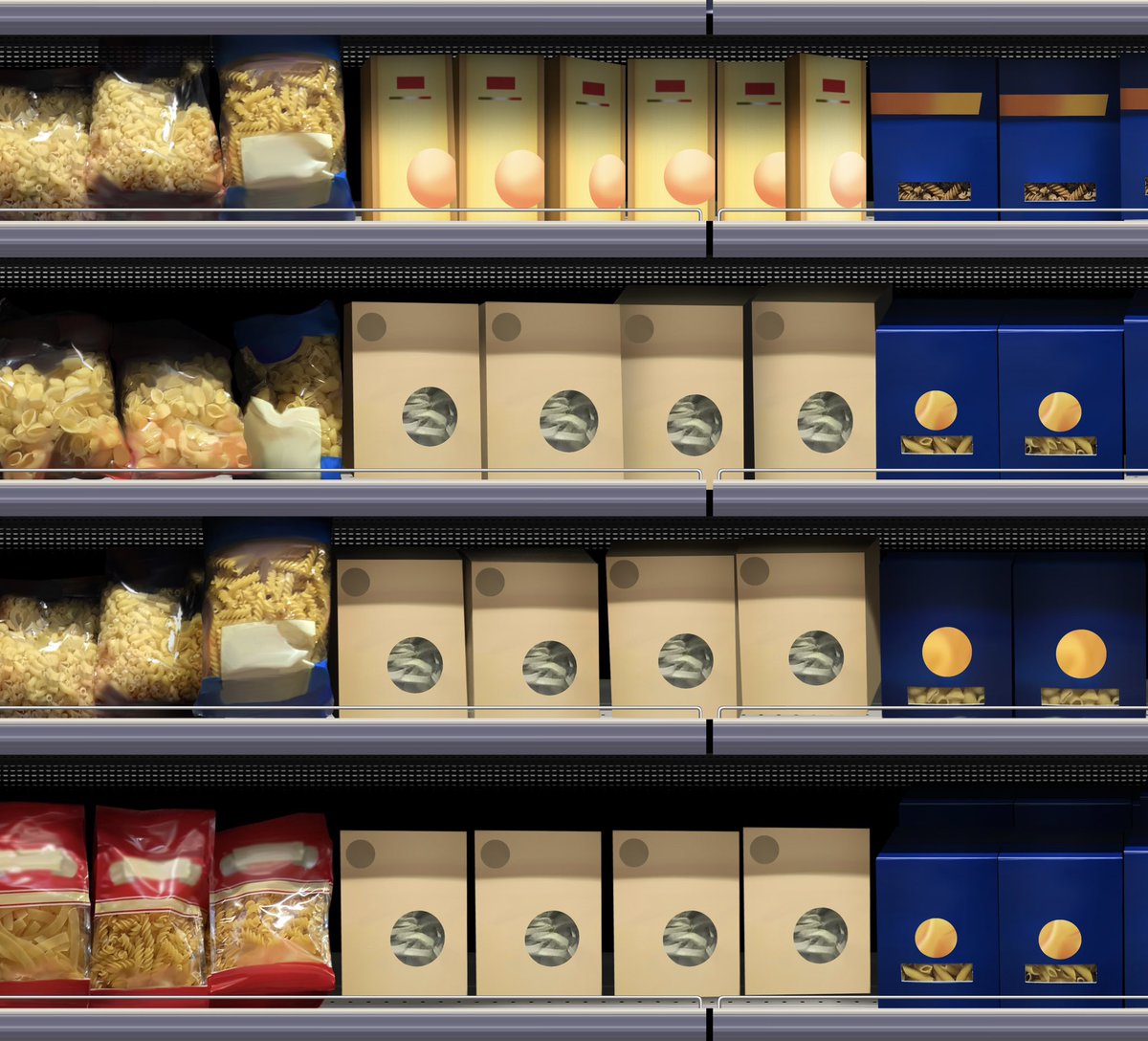 ReciklerkoCans's tweet image. Spaghetti, Pasta, Fusilli, Lasagna packagings on shelf at supermarket, mockup 

stock.adobe.com/contributor/21…

#Spaghetti #Pasta #Fusilli #adobe #stockadobe #Lasagna #packagings #shelf #supermarket #mockup