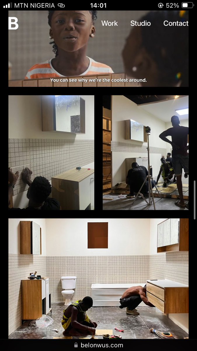 Just remembered we built two bathrooms for this commercial. 

See the case study here

belonwus.com/work/colgate