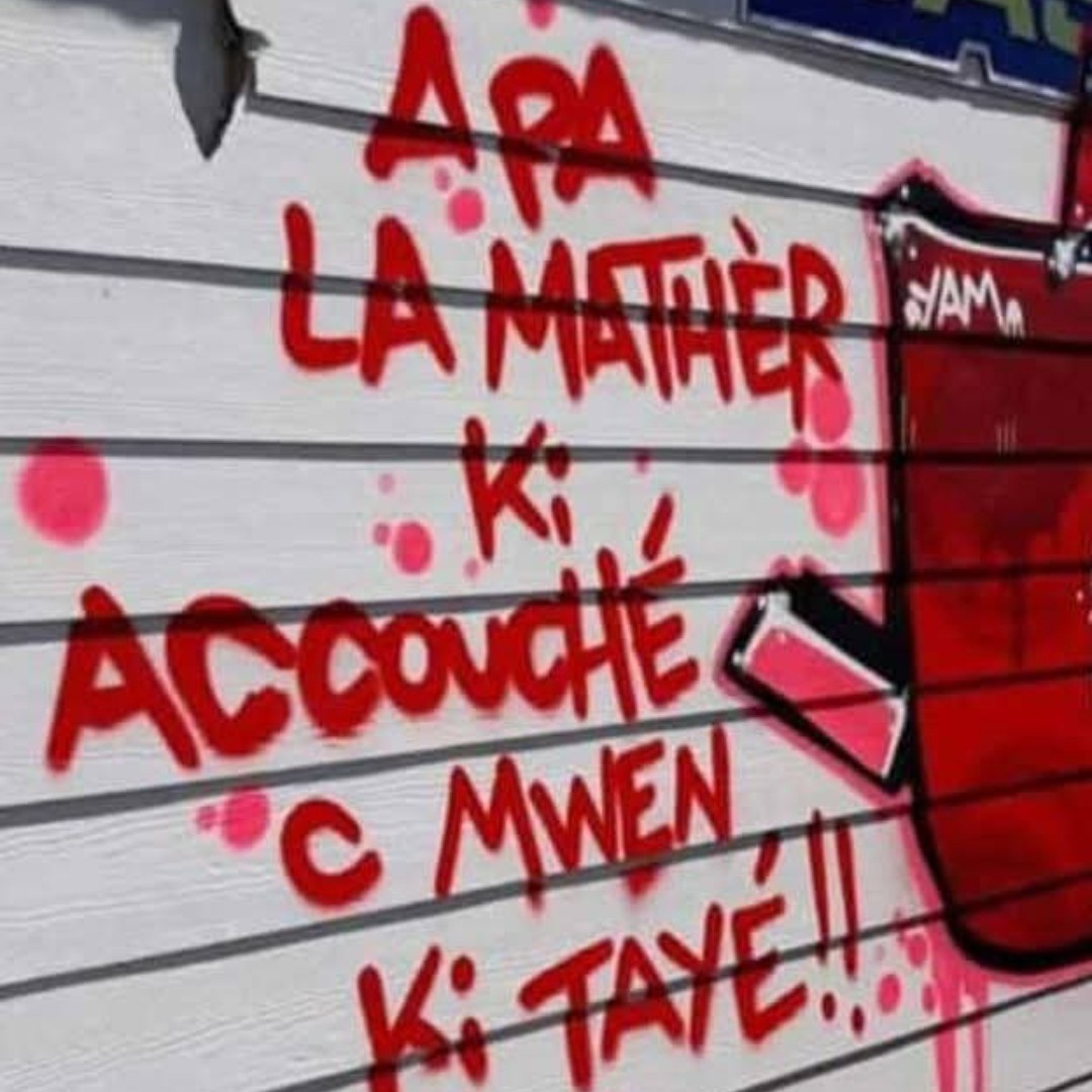 JAOKYNX's tweet photo. Hé dire qu’il existe un graffiti tiré d’une punchline de ce morceau quelque part en guadeloupe c’est incroyable🫡🙌🏾 https://t.co/SVt6hmArKL