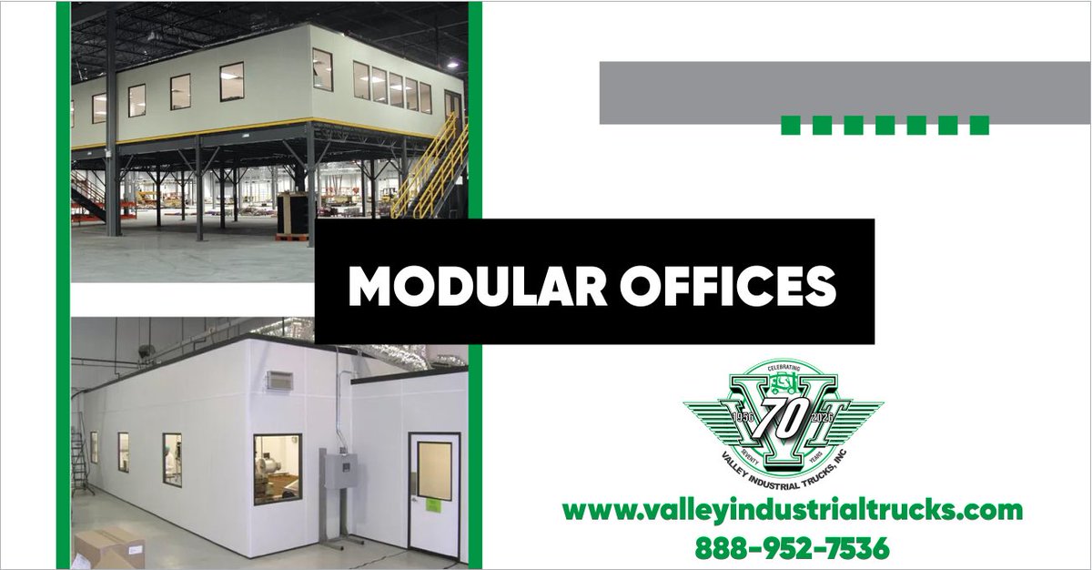 ValleyIndTrucks's tweet photo. #ModularOffices provide flexibility in your #Warehouse and #MaterialHandling operations. Learn more about their many uses: https://t.co/060glY6K8H Contact us in #NortheastOhio and #WesternPA at 888-952-7536 for a consultation. https://t.co/YuXv7rqfcD