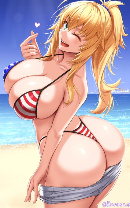 不足しがちな金髪爆乳星条旗ビキニ アメリカンお姉さんを補給。巨尻も添えて栄養バランスがいい。花粉症にも効く。OC