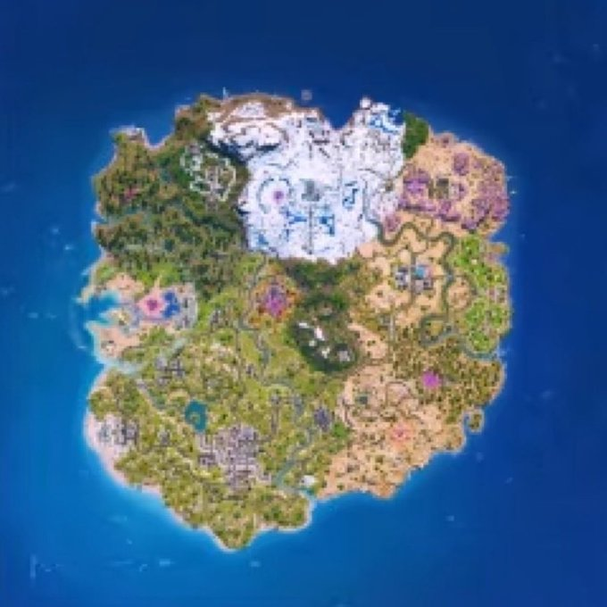 Fortniteleakes9's tweet photo. NEW CH7 S2 MAP 🔥‼ https://t.co/fiaHOw3W73