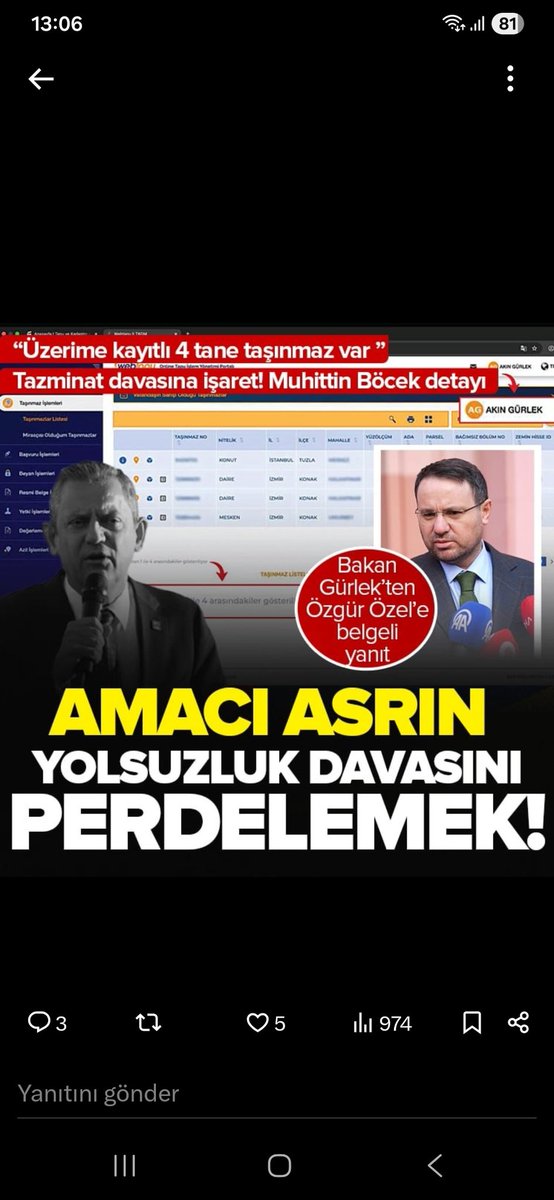 EkReMUsTaD's tweet photo. @eczozgurozel Oğlum Özgür sert kayaya çarptın....
20 milyon dolar nerede? https://t.co/5Jw7Acqxyb