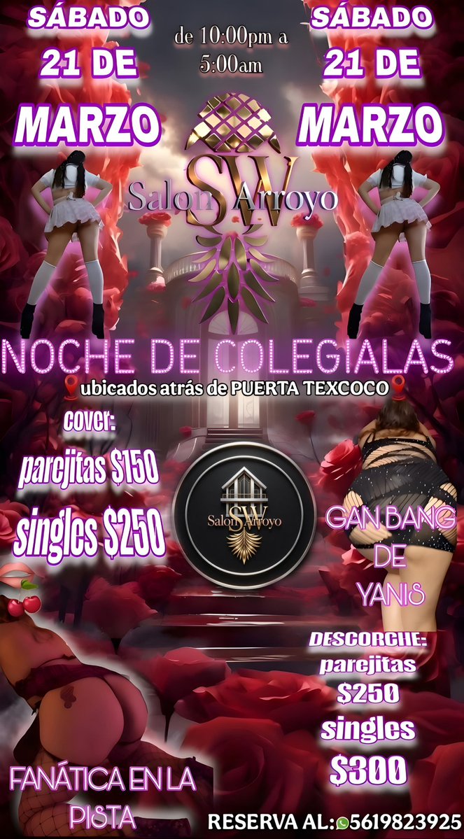 fiestas swinger,salón Arroyo tweet media