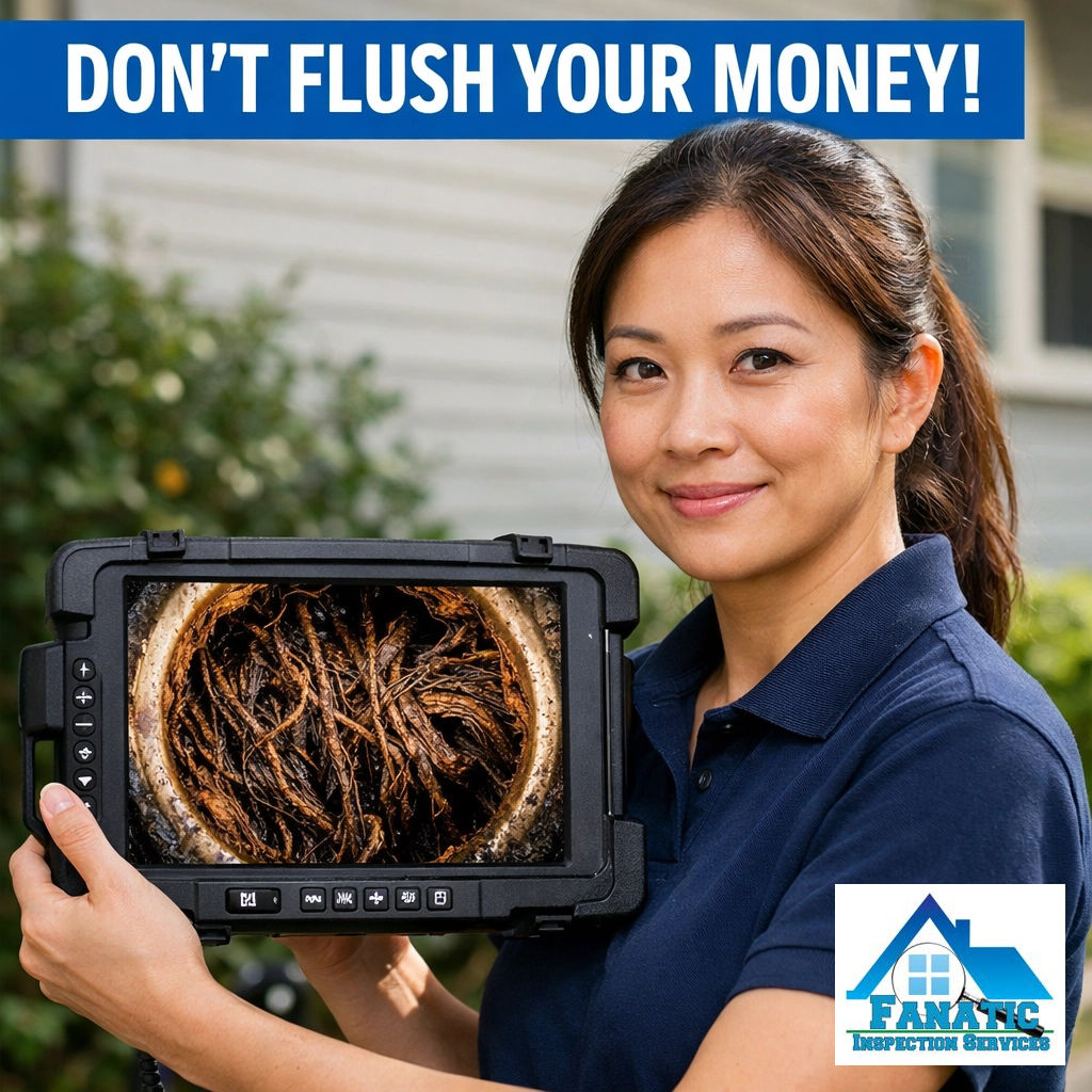 fanaticservices's tweet image. DON'T FLUSH YOUR MONEY! 🚽💰 Nature always wins until it hits your sewer line! 🌳🚽 Tree roots crush pipes and cause backups. A sewer scope is the only way to see underground before you buy. 🎥🔍 #SewerScope #HomeMaintenance #ShockingFinds